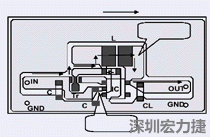 圖2：升壓電路的PCB設(shè)計(jì)示例。
